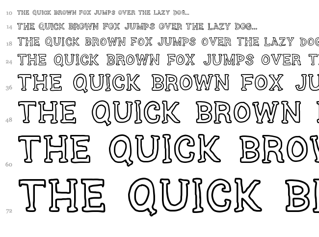 Series Slab font waterfall